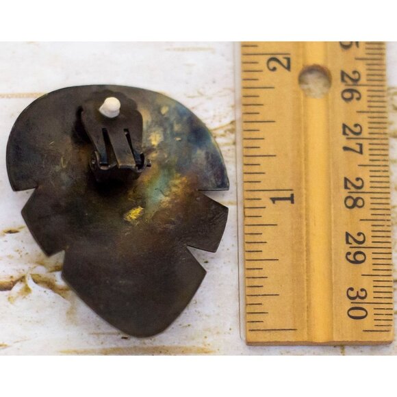 Vintage Abstract Teardrop-shaped Unique Clip On Earrings - BU1 - Picture 3 of 3